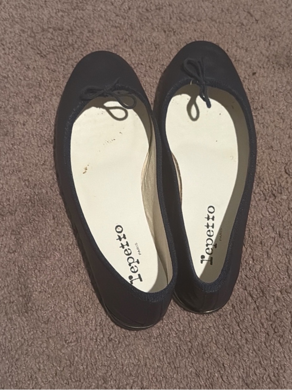 Repetto Black Bow Ballet Flats